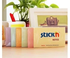 Lipnūs lapeliai Stick´N 21393, 76x127mm, 100 lapelių, oranžinės spalvos