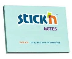 Stickxb4N *Lipnūs lapeliai Stick´N, 76x102mm, 100 lapelių, melsvos spalvos
