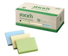 Lipnūs lapeliai Stick´N Eco 21407, 38x51mm, 12x100 lapelių, 3 pastelinių spalvų