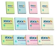 Stickxb4N Lipnūs lapeliai Stick´N Eco 21407, 38x51mm, 12x100 lapelių, 3 pastelinių spalvų