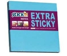 Lipnūs lapeliai Stick´N Extra Sticky 21603, 76x76mm, 90 lapelių, melsvos spalvos