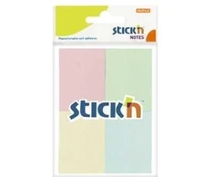 Lipnūs lapeliai StickN 21090, 38x51mm, 4 spalvos po 50vnt, įvairių pastelinių spalvų, blisteryje