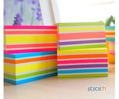 Stickxb4N Lipnūs lapeliai StickN 21537, 76x76mm, 400l neoninių žalių atspalvių