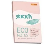 Lipnūs lapeliai StickN, 21742, Eco, 76x51mm, 100 lapelių, rožinės spalvos