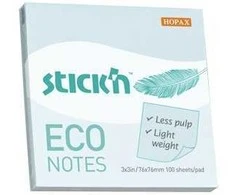 Lipnūs lapeliai StickN, 21747, Eco, 76x76mm, 100 lapelių, melsvos spalvos