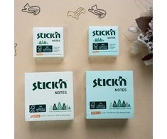Stickxb4N Lipnūs lapeliai StickN 21890 FSC 76x76mm, 400 lapelių, pastelinės spalvos