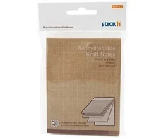*Lipnūs lapeliai StickN Kraft Magic pads, 102x76mm, 80 lapelių x 4 spalvos