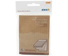 *Lipnūs lapeliai StickN Kraft Magic pads, 102x76mm, 80 lapelių x 4 spalvos