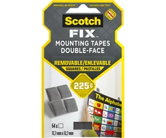 Lipnūs montavimo kvadratėliai Scotch-FIX™ 108 12,7mm x 12,7mm 64vnt/pak