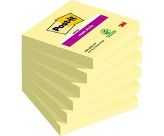 Lipnūs užrašų lapeliai 3M Post-it® Super Sticky 76mmx76mm, 90 lapelių, geltonos spalvos