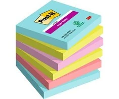 Lipnus užrašų lapeliai 3M Post-it® Super Sticky Cosmic, 76mmx76mm, 6vnt. po 90 lapelių