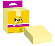 Lipnūs lapeliai 3M Post-it® Super Sticky 76mmx76mm 270 lapelių, geltonos spalvos