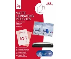 Matinė laminavimo plėvelė A3 (303x426mm) 125mic/100 lapų