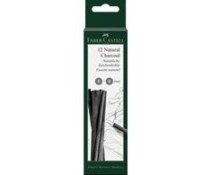 Medžio anglies lazdelė Faber-Castell PITT, 5-8mm, 12vnt