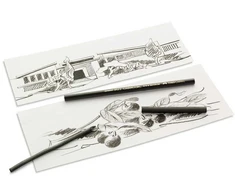 Medžio anglies pieštukas Faber-Castell Pitt, juodos spalvos