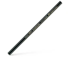 Medžio anglies pieštukas Faber-Castell PITT, kietas (H), juodos spalvos