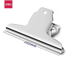 Metalinis spaustukas DELI 102mm, 3vnt/pak