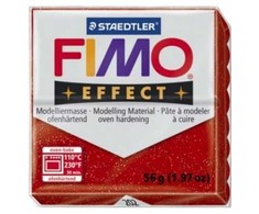 **Modelinas Fimo, 56g, raudonos su žėručiu spalvos