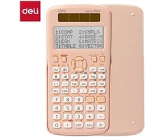 Mokyklinis skaičiuotuvas DELI, D991ES, 417 funkcijų, rausvos spalvos