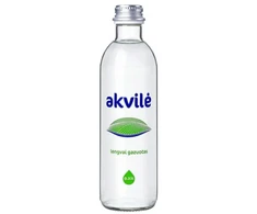 Natūralus mineralinis vanduo Akvilė, lengvai gazuotas, stikliniame buteliuke 0.33l (D)