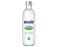 Natūralus mineralinis vanduo Akvilė, lengvai gazuotas, stikliniame buteliuke 0.33l (D)