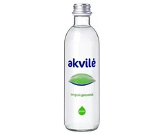 Natūralus mineralinis vanduo Akvilė, lengvai gazuotas, stikliniame buteliuke 0.33l (D)
