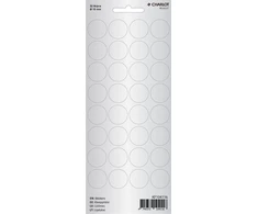 Lipdukas Charlot Ø18mm 32vnt./lapas sidabrinis