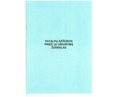 Patalpų apžiūros prieš jų uždarymą žurnalas, A4