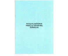 Patalpų apžiūros prieš jų uždarymą žurnalas, A4