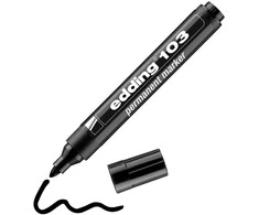Permanentinis žymeklis Edding 103, 1,5-3mm, juodos spalvos