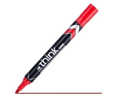 Permanentinis žymeklis DELI U100 apvalus 1,8mm raudonas