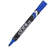 Permanentinis žymeklis DELI U101 1,5-5 mm, mėlynos spalvos, kirstu galiuku
