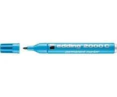 Permanentinis žymeklis Edding 2000C, apvaliu galiuku, 1,5-3mm, šviesiai mėlynos spalvos