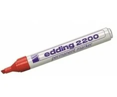 Permanentinis žymeklis Edding 2200c, kirstu galiuku, 1-5mm, raudonos spalvos