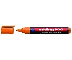 Permanentinis žymeklis Edding 300, apvaliu galiuku, 1,5-3mm, oranžinės spalvos