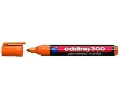 Permanentinis žymeklis Edding 300, apvaliu galiuku, 1,5-3mm, oranžinės spalvos