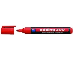 Permanentinis žymeklis Edding 300, apvaliu galiuku, 1,5-3mm, raudonos spalvos