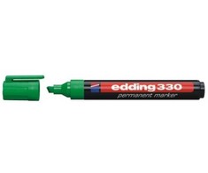 Permanentinis žymeklis Edding 330, kirstu galiuku, 1-5mm, žalios spalvos