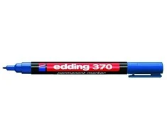Permanentinis žymeklis Edding 370, apvaliu galiuku, 1mm, mėlynos spalvos