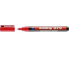 Permanentinis žymeklis Edding 370, raudonos spalvos, 1mm