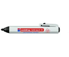 Permanentinis žymeklis Edding Retract 11, apvaliu galiuku, 1.5-3mm, automatinis, juodos spalvos