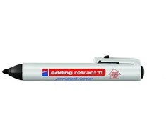 Permanentinis žymeklis Edding Retract 11, apvaliu galiuku, 1.5-3mm, automatinis, juodos spalvos