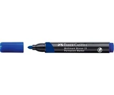 Permanentinis žymeklis Faber-Castell Winner 52, apvaliu galiuku, mėlynos spalvos