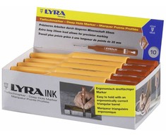 Permanentinis žymeklis Lyra Ink, statybinis, raudonos spalvos