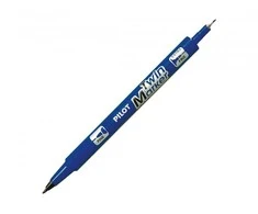 Permanentinis žymeklis Pilot Twin, dvipusis, 0.5mm ir 2mm, mėlynos spalvos