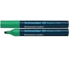 Permanentinis žymeklis Schneider 233, 1-5mm, kirstu galiuku, žalios spalvos