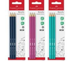 Pieštukas Faber-Castell 1111 HB 3vnt / pak. Spalvoti