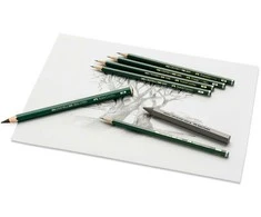 Pieštukas Faber-Castell 9000 3H, be trintuko, padrožtas