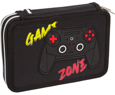 Penalas deVENTE Gamer, dviejų skyrių, 21x14x5,2 cm, juodos spalvos
