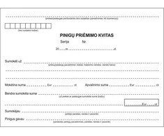 Pinigų priėmimo kvitai, A6 formato, 50 komplektų, ne numeracijos, 2 sluoksnių